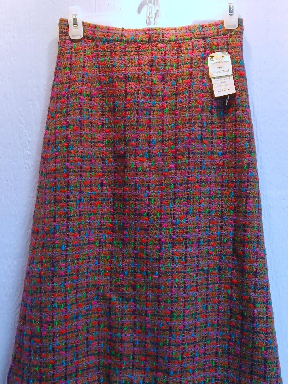 Vintage Scottish Wool A-Line Skirt, NWT